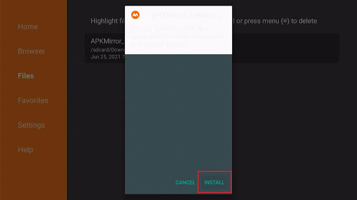 Install APK Mirror on Firestick Step 16