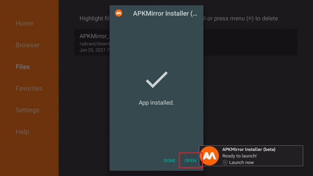 Install APK Mirror on Firestick Step 18
