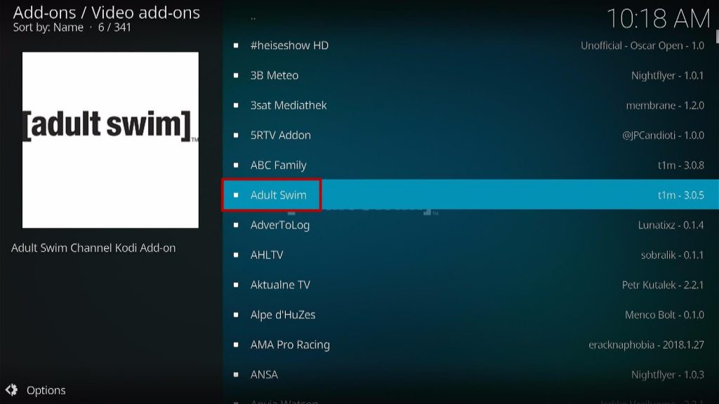 Install Adult Swim Kodi Addon Step 5