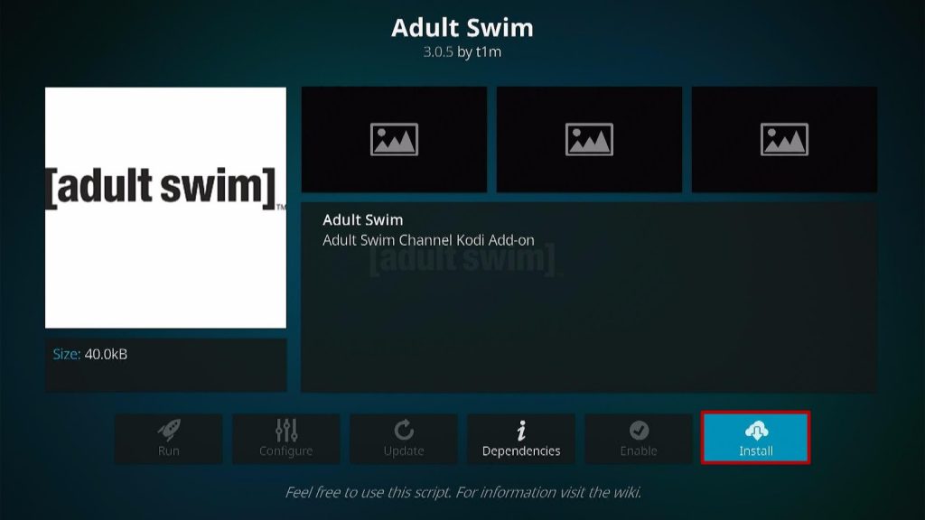 Install Adult Swim Kodi Addon Step 6
