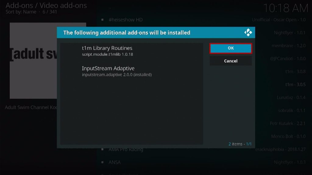 Install Adult Swim Kodi Addon Step 7