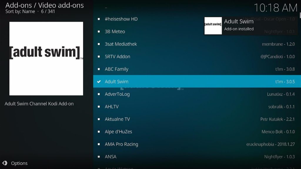 Install Adult Swim Kodi Addon Step 8