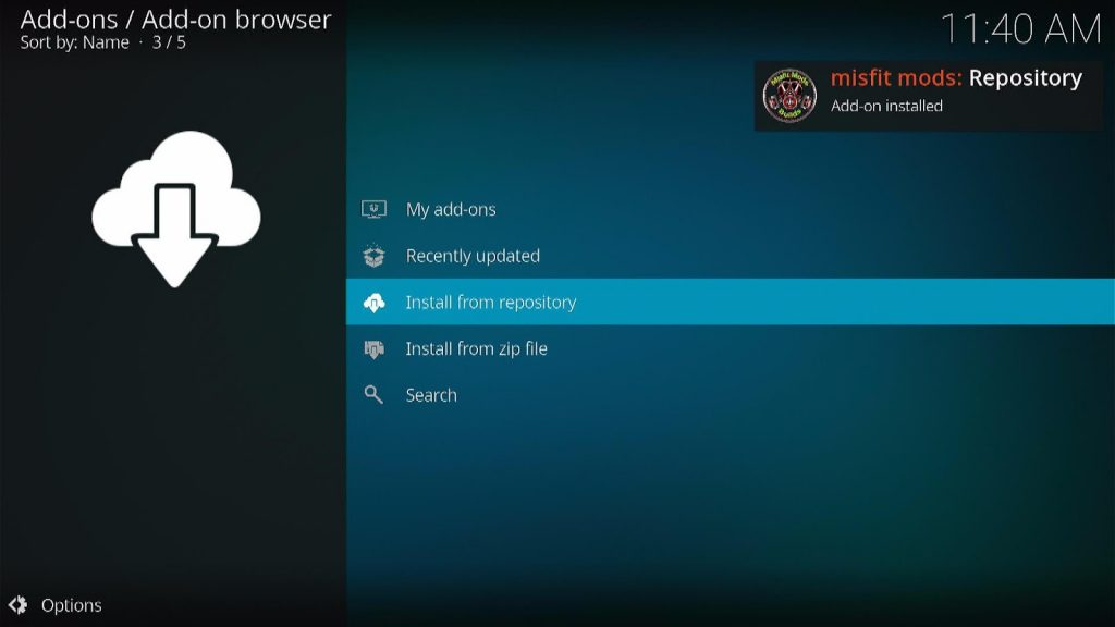Install Atomic Matrix Kodi Build 15