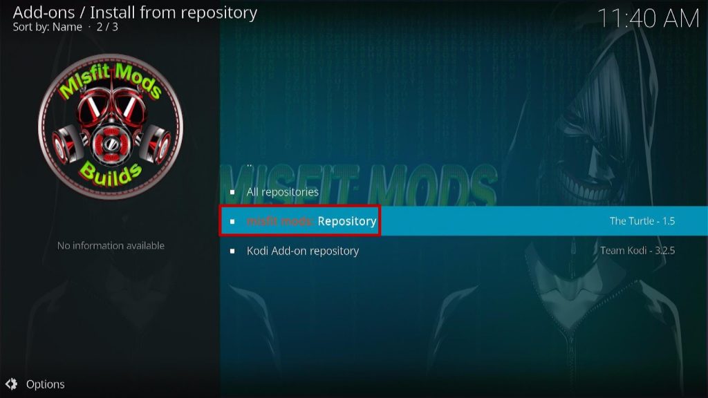 Install Atomic Matrix Kodi Build 16