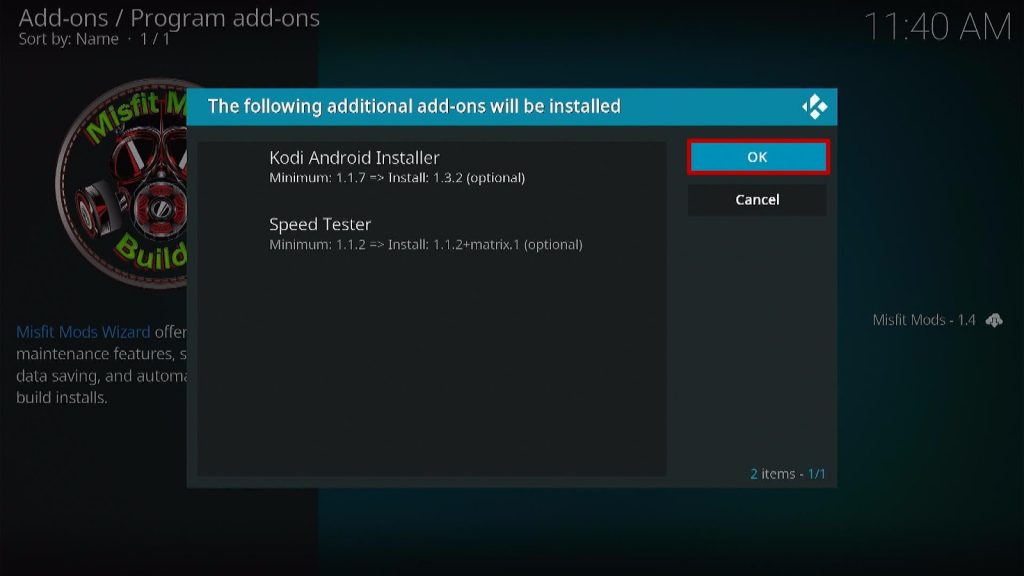 Install Atomic Matrix Kodi Build 20