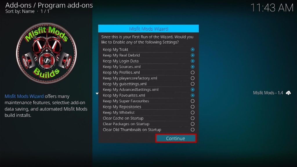 Install Atomic Matrix Kodi Build 21