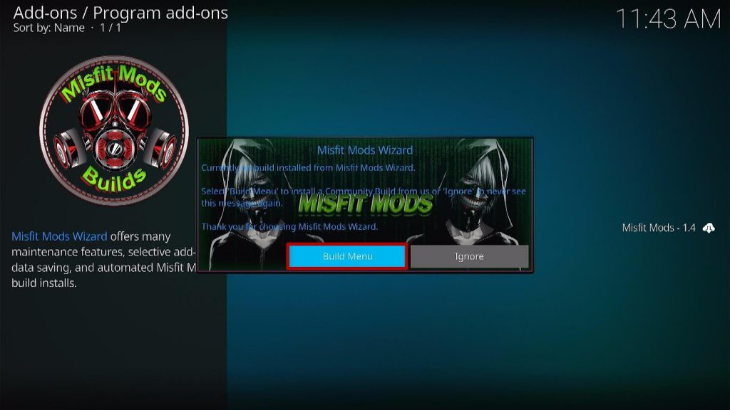 Install Atomic Matrix Kodi Build 22
