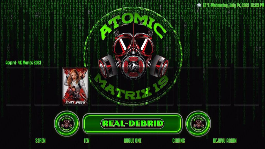 Install Atomic Matrix Kodi Build 29
