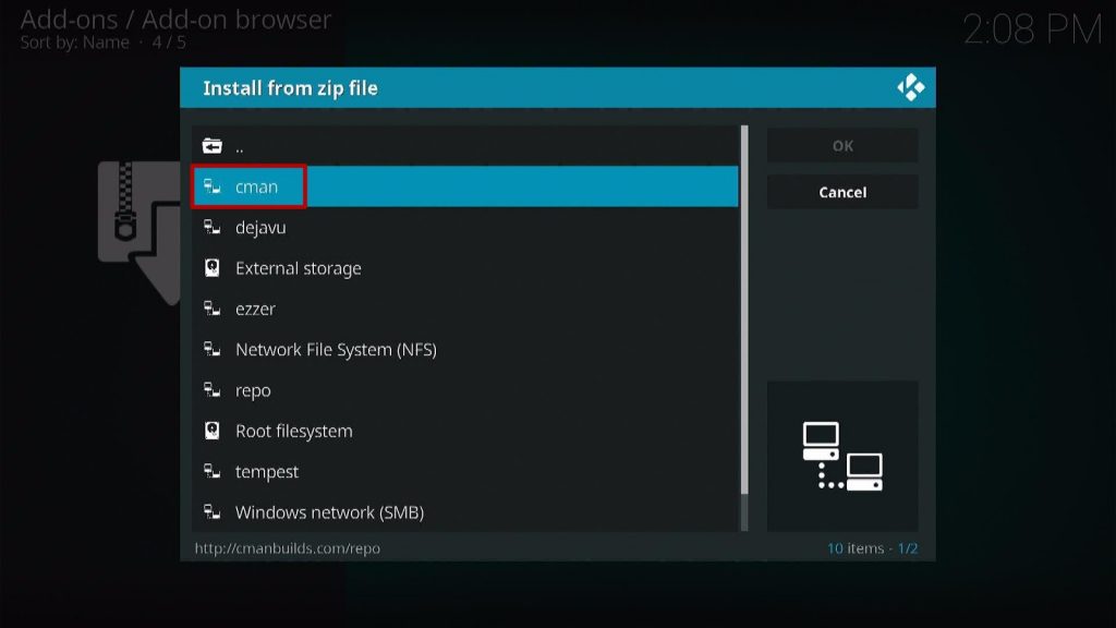 Install Black Panther Kodi Build Step 12
