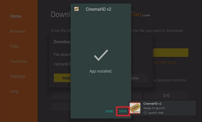 Install Cinema HD on your Fire TV stick Step 3