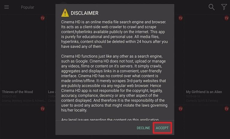 Install Cinema HD on your Fire TV stick Step 5