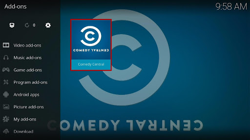 Install Comedy Central Kodi Addon Step 10