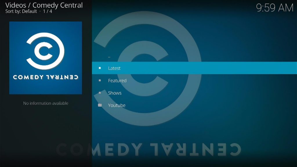 Install Comedy Central Kodi Addon Step 11