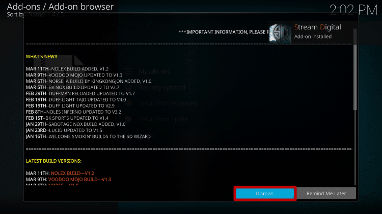 Install Duffman Kodi Build Step 15