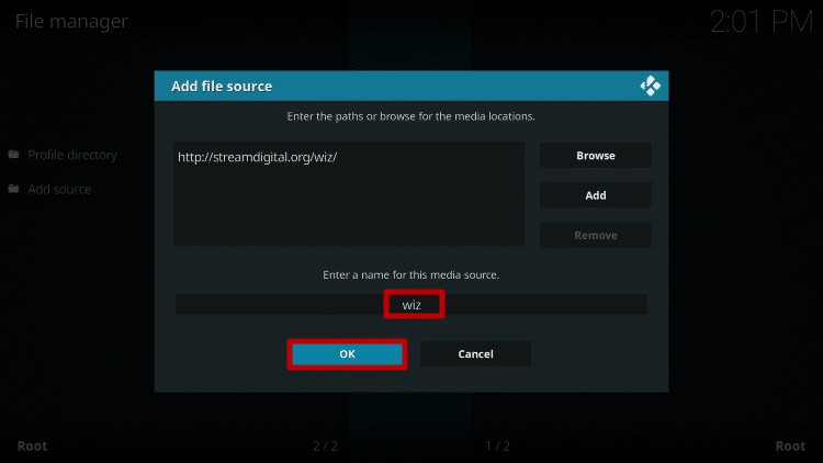 Install Duffman Kodi Build Step 9
