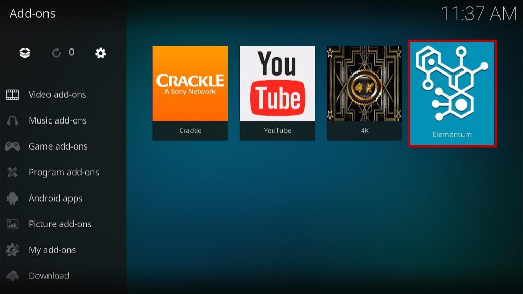 Install Elementum Kodi Addon step 26