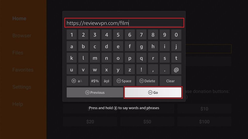 Install Film Plus app on your Fire TV stick Step 1