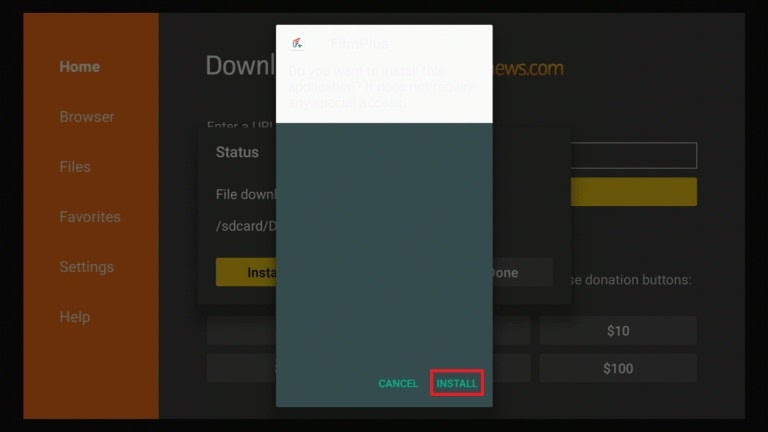 Install Film Plus app on your Fire TV stick Step 2