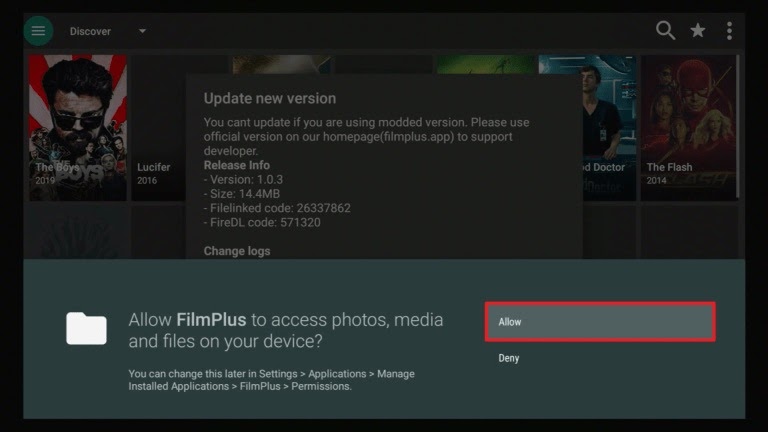 Install Film Plus app on your Fire TV stick Step 4