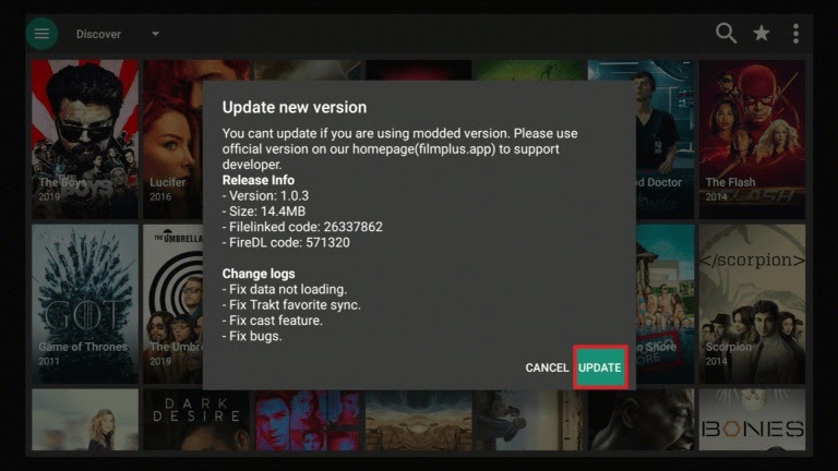 Install Film Plus app on your Fire TV stick Step 5