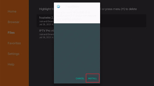 Install FrostWire on Firestick 16
