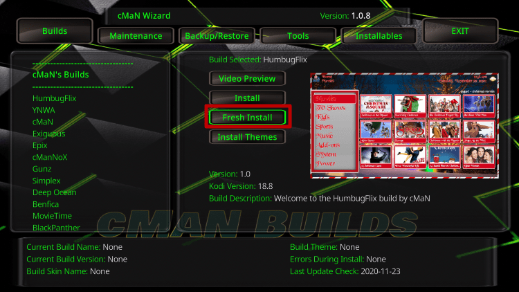 Install Humbug Flix Kodi Build 24