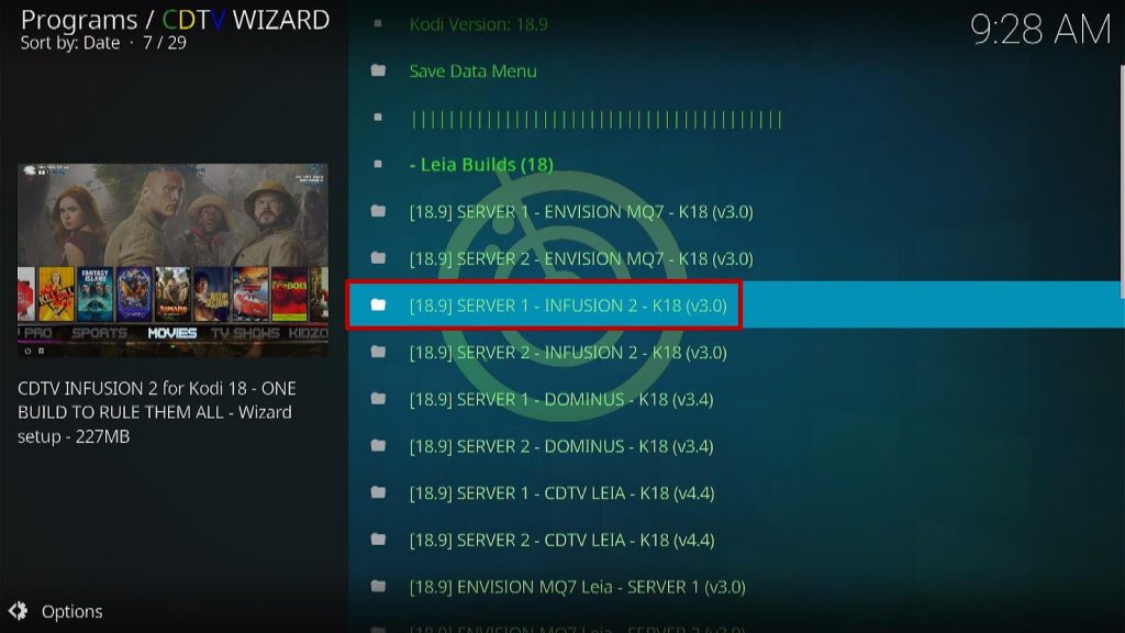 Install Infusion Kodi Build 25