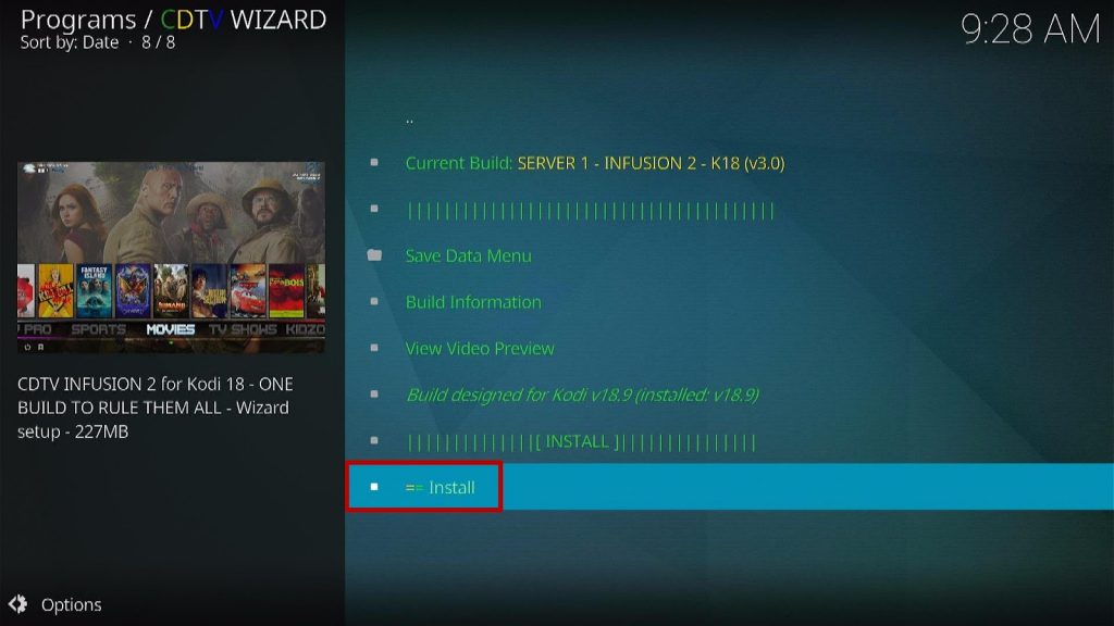 Install Infusion Kodi Build 26