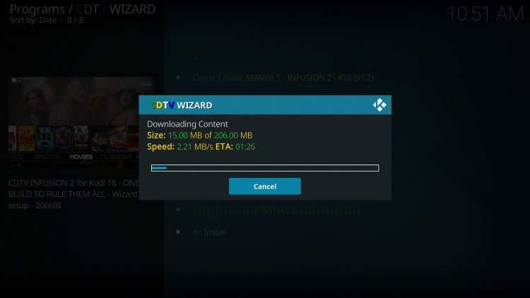 Install Infusion Kodi Build 28