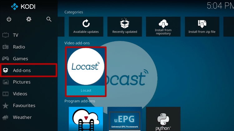 Install Locast Kodi Addon 9