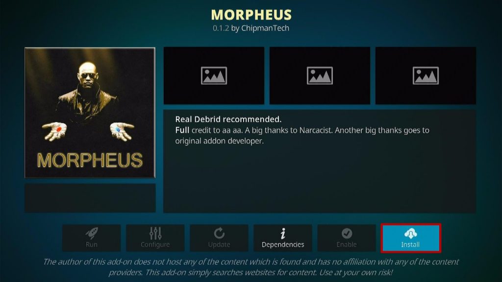 Install Morpheus Kodi Addon Step 20