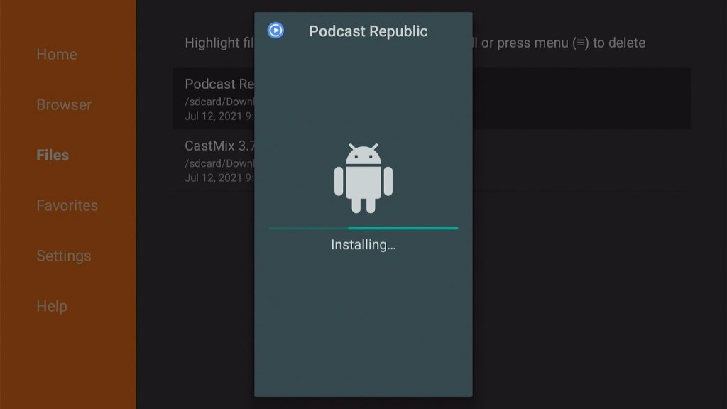 Install Podcast Republic App on your Fire TV stick Step 17
