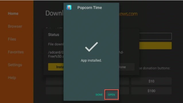 Install Popcorn Time app on your Fire TV stick Step 4