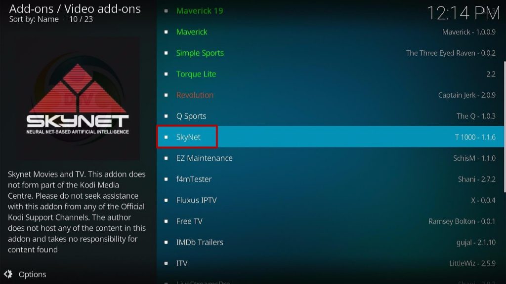 Install Skynet Kodi Addon 19