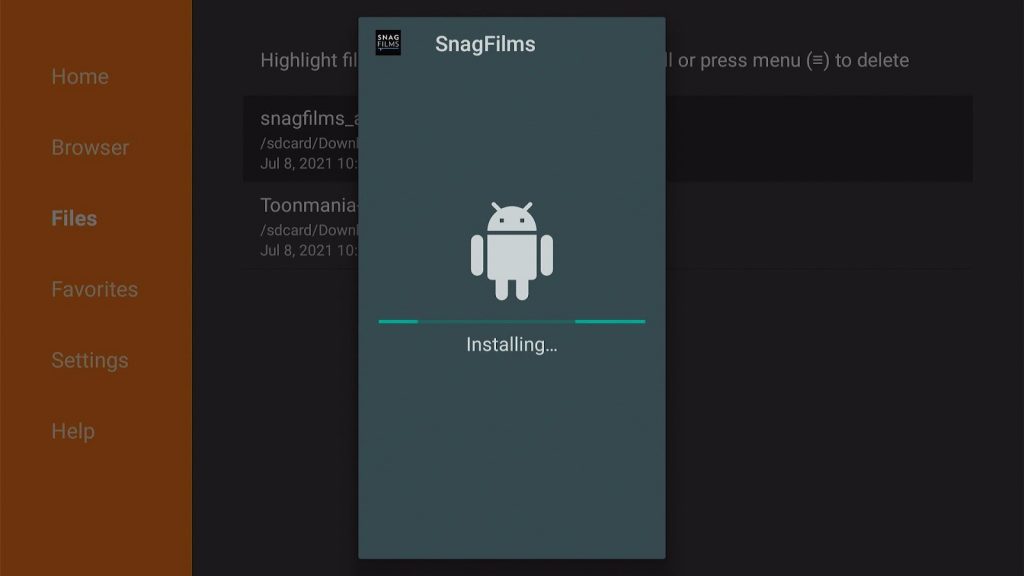 Install SnagFilms on Firestick Step 17