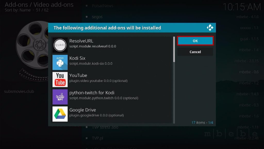 Install Subs Movies.club Kodi Addon 20