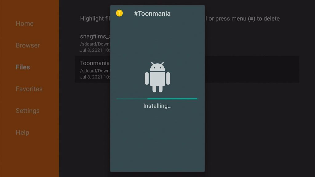 Install Toonmania on Firestick Step 17