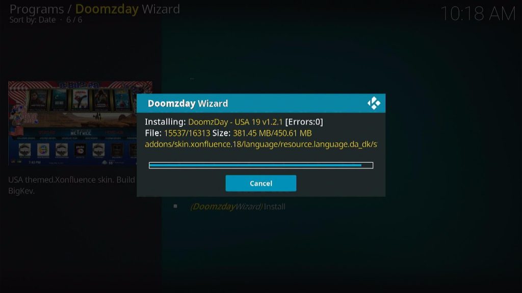 Install USA Kodi Build Step 27