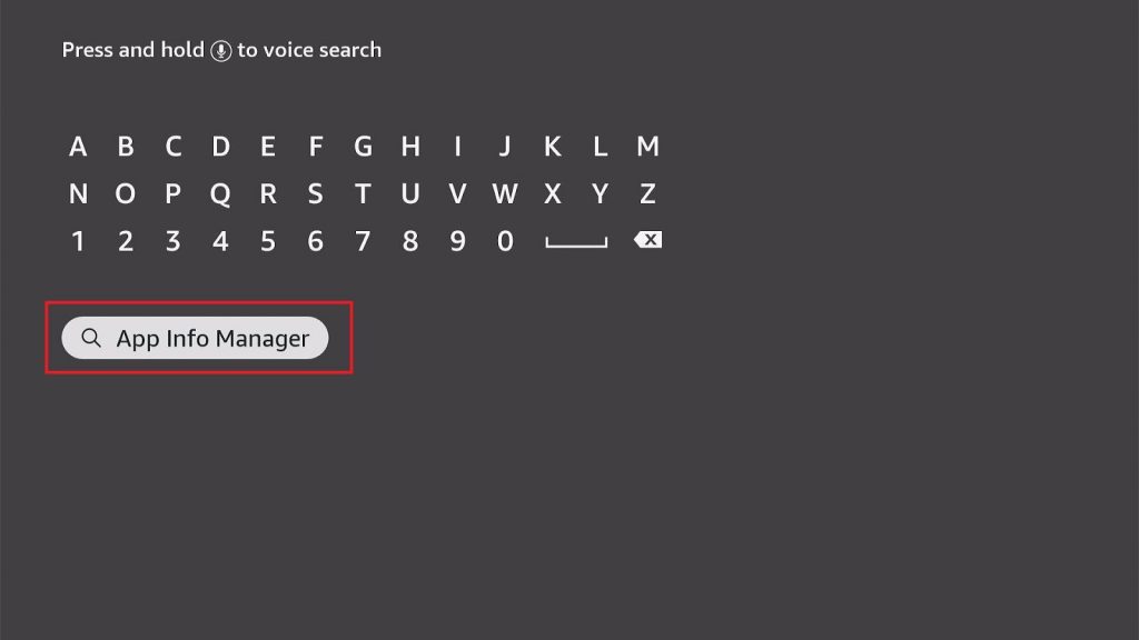 Install the App Info Manager on your Fire TV stick 4