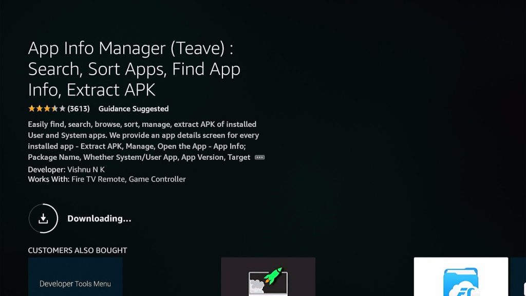 Install the App Info Manager on your Fire TV stick 7