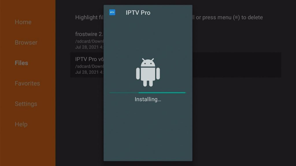 Install the IPTV Pro App 17