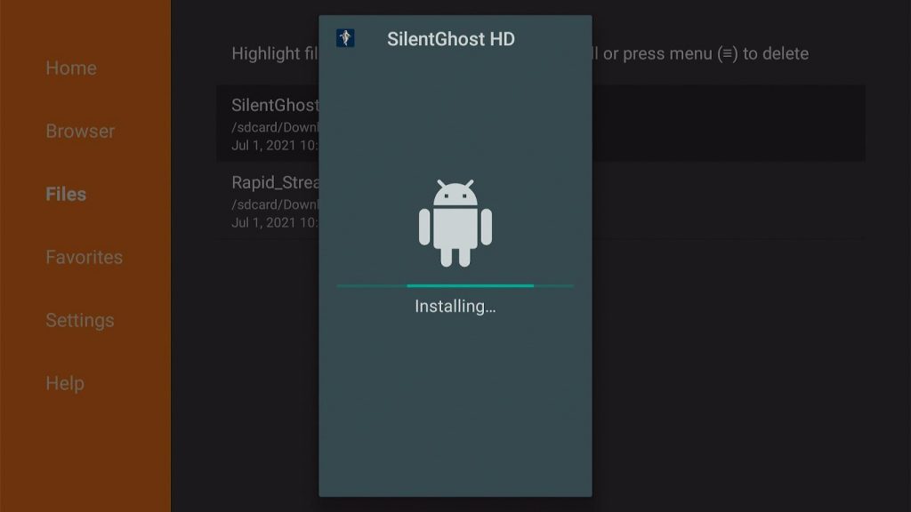 Install the Silent Ghost App on Firestick Step 17