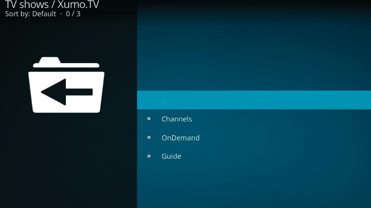 Install the XUMO TV Kodi Addon Step 10