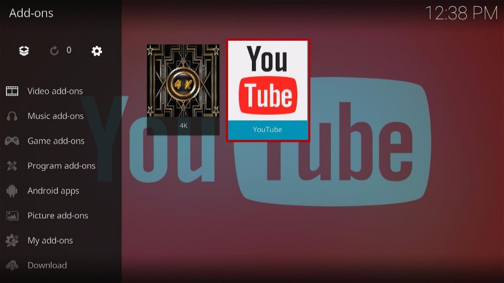 Install the YouTube Kodi Addon Step 10