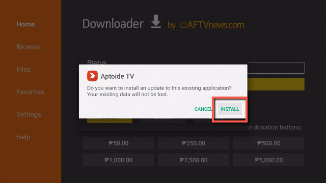 Aptoide TV.