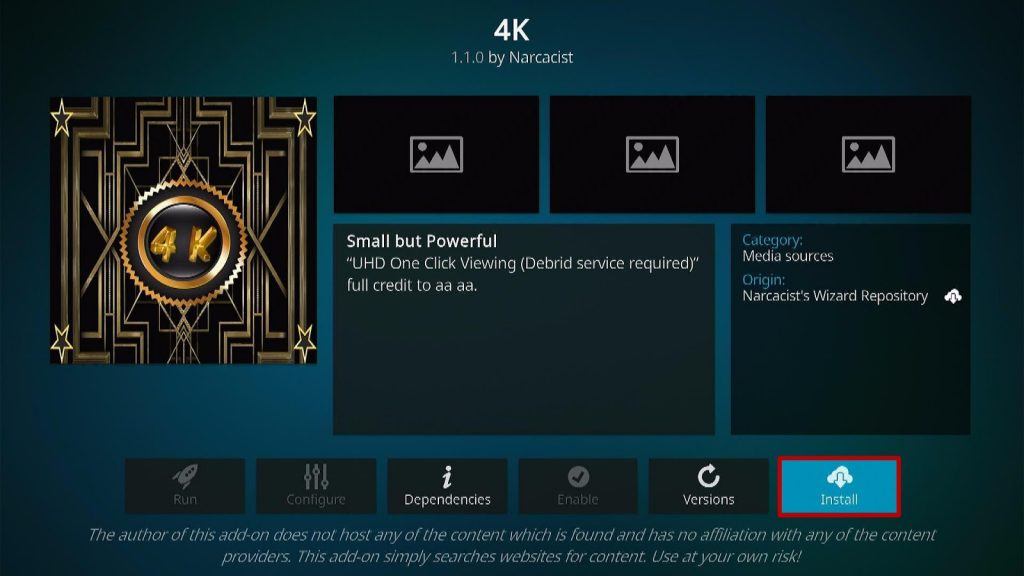 install 4K Kodi Add-on 20