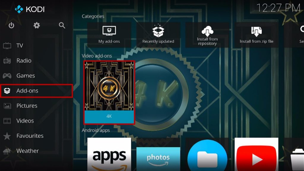 install 4K Kodi Add-on 23
