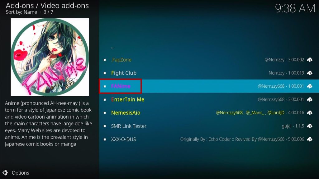 nstall Fanime Kodi Addon Step 19