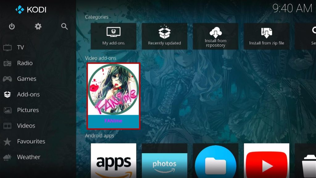 nstall Fanime Kodi Addon Step 24
