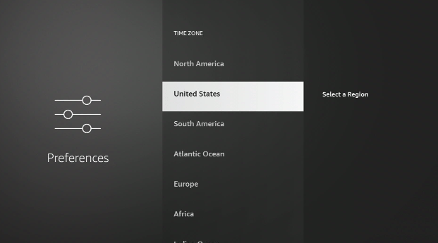 time zone region